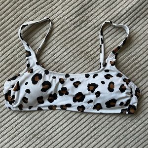 Leopard Print Bikini Top